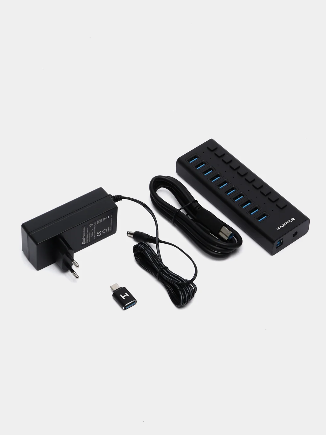 USB-концентратор Harper HUB-10MB, USB 3.0, Type-A х 10