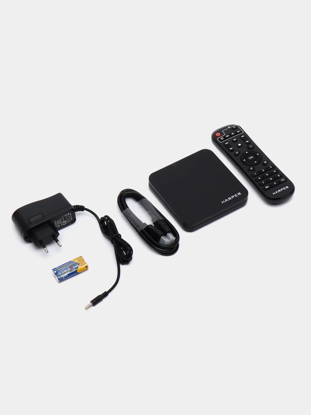 Медиаплеер HARPER ABX-105 Android 9.0, Smart TV, приставка для цифрового ТВ, черный