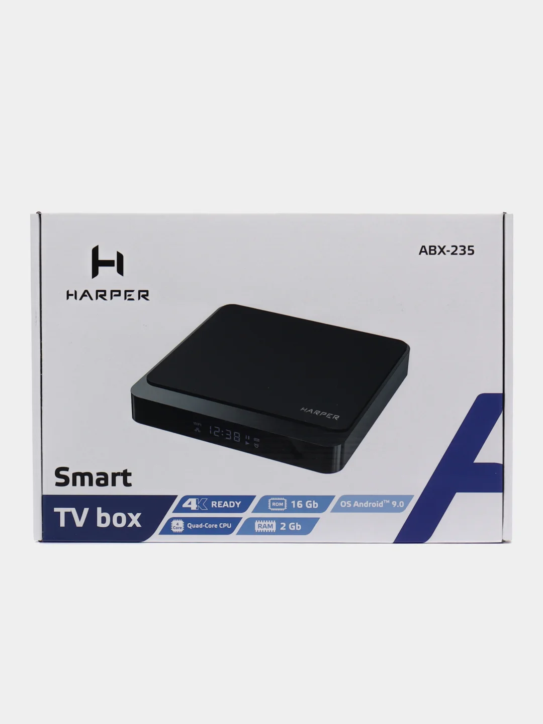 Медиаплеер HARPER ABX-235, Android 9.0 / Smart TV приставка для цифрового ТВ, черный
