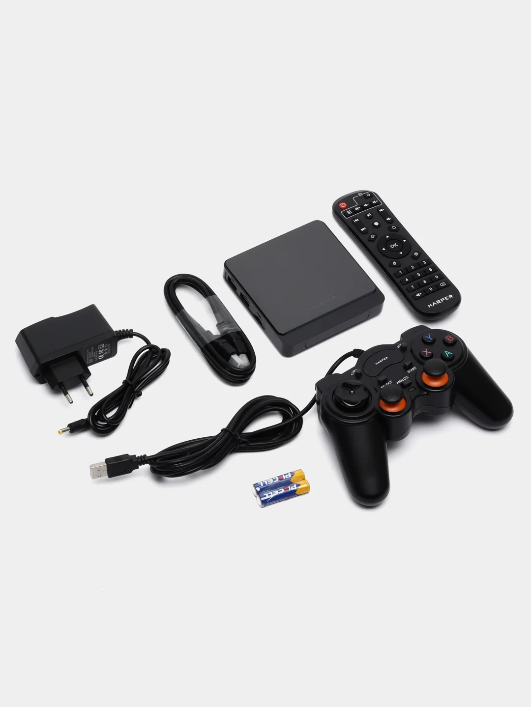 Медиаплеер Android Box Harper ABX-460, Smart TV, приставка с геймпадом в комплекте