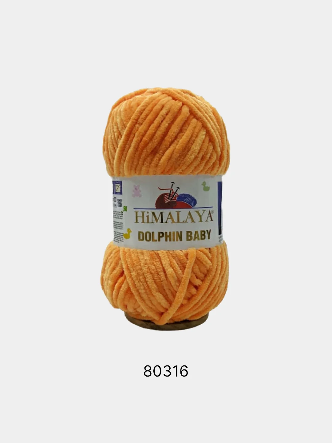 Оранжевый шерсть Пряжа Himalaya Dolphin Baby 100% Полиэстер 100г 120м