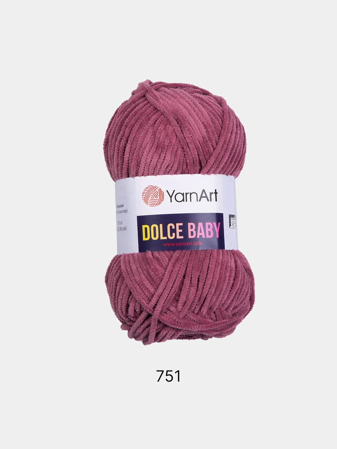 Плюшевая пряжа Yarnart Dolce baby,50гр,85м