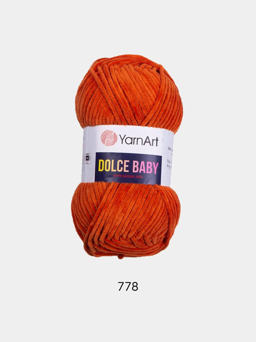 Плюшевая пряжа Yarnart Dolce baby,50гр,85м