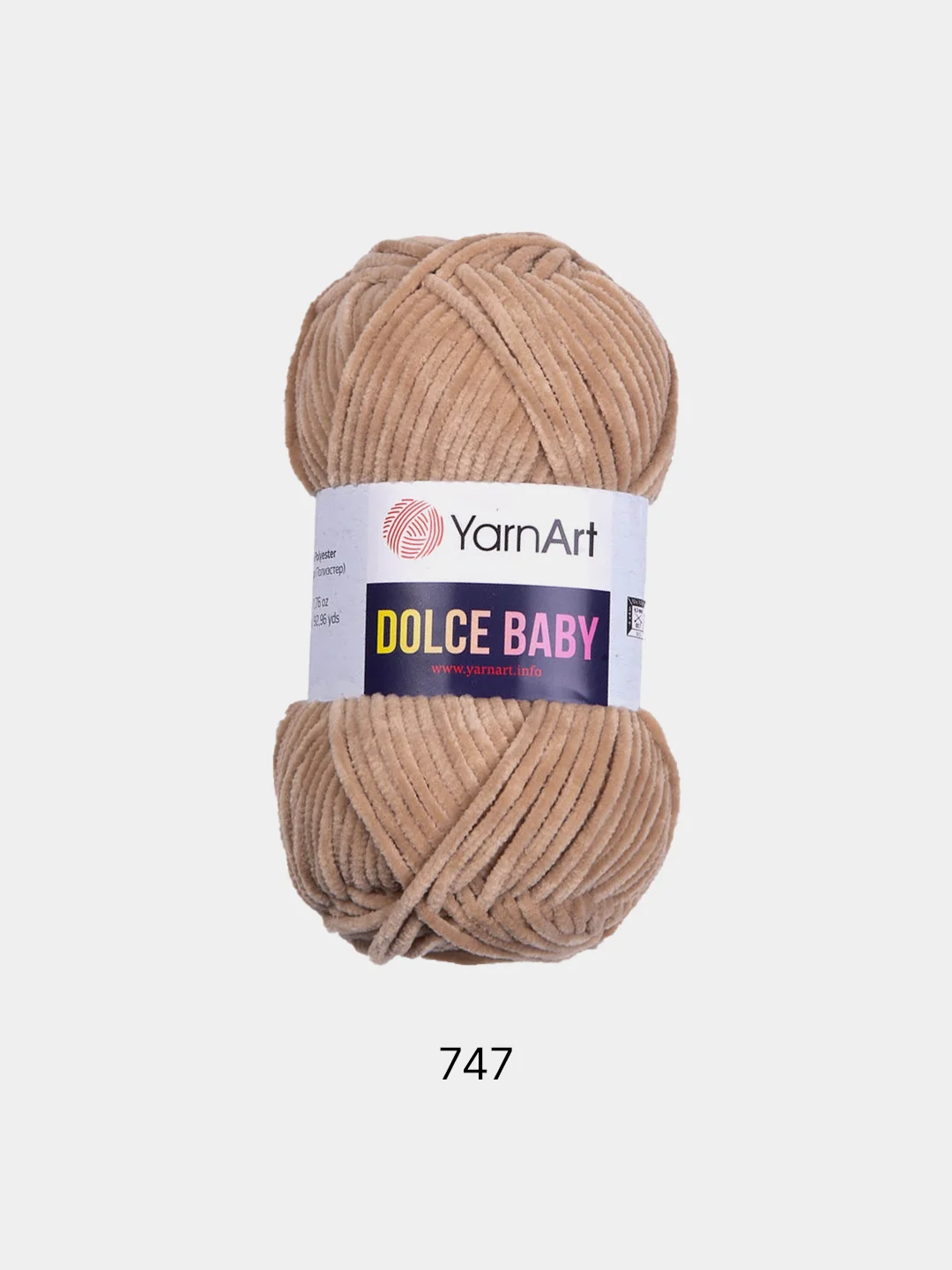 Плюшевая пряжа Yarnart Dolce baby,50гр,85м