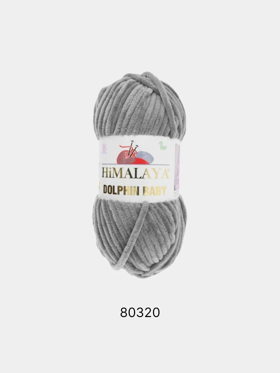 Серый шерсть Пряжа Himalaya Dolphin Baby 100% Полиэстер 100г 120м