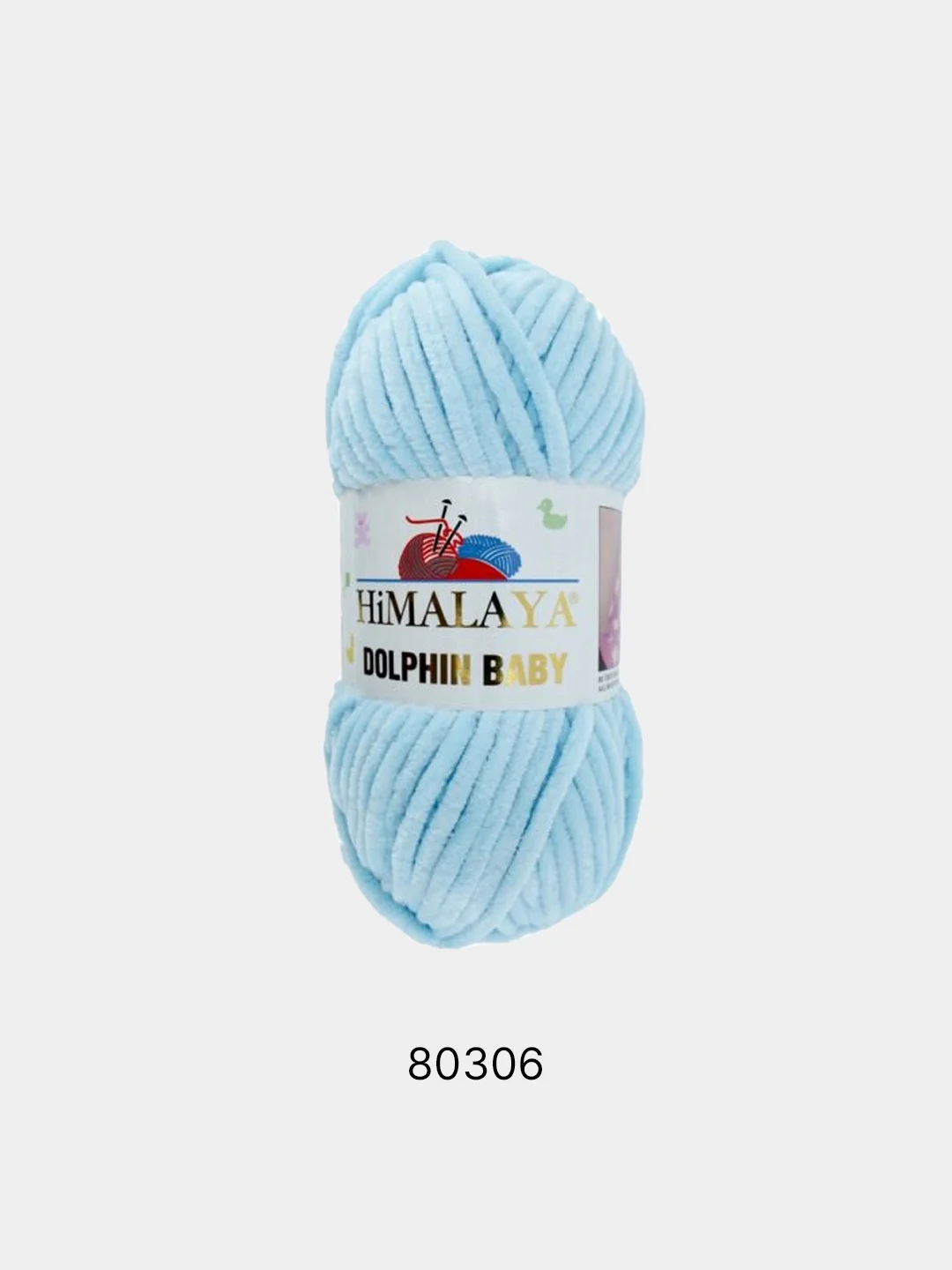 Голубой шерсть Пряжа Himalaya Dolphin Baby 100% Полиэстер 100г 120м