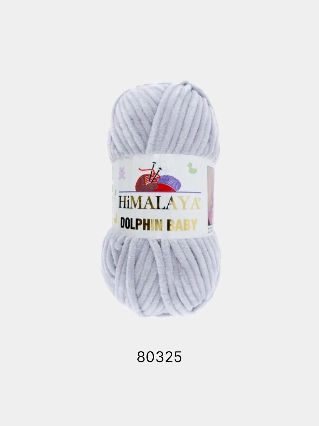 Серый металлик шерсть Пряжа Himalaya Dolphin Baby 100% Полиэстер 100г 120м