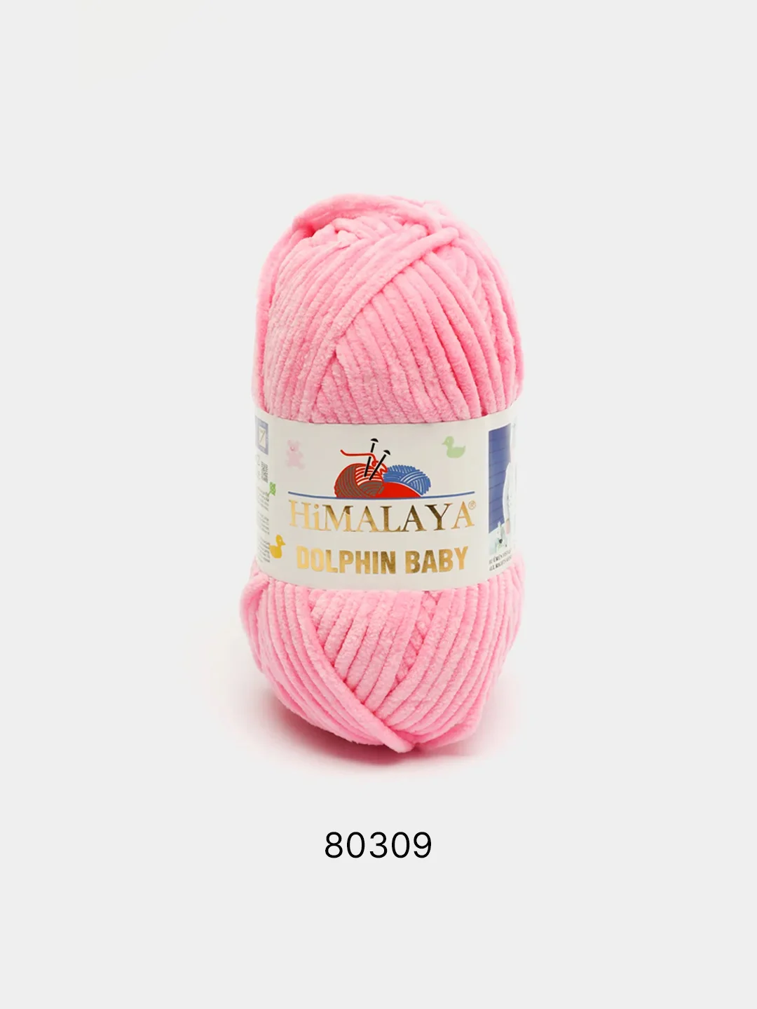 Кораллово-розовый шерсть Пряжа Himalaya Dolphin Baby 100% Полиэстер 100г 120м