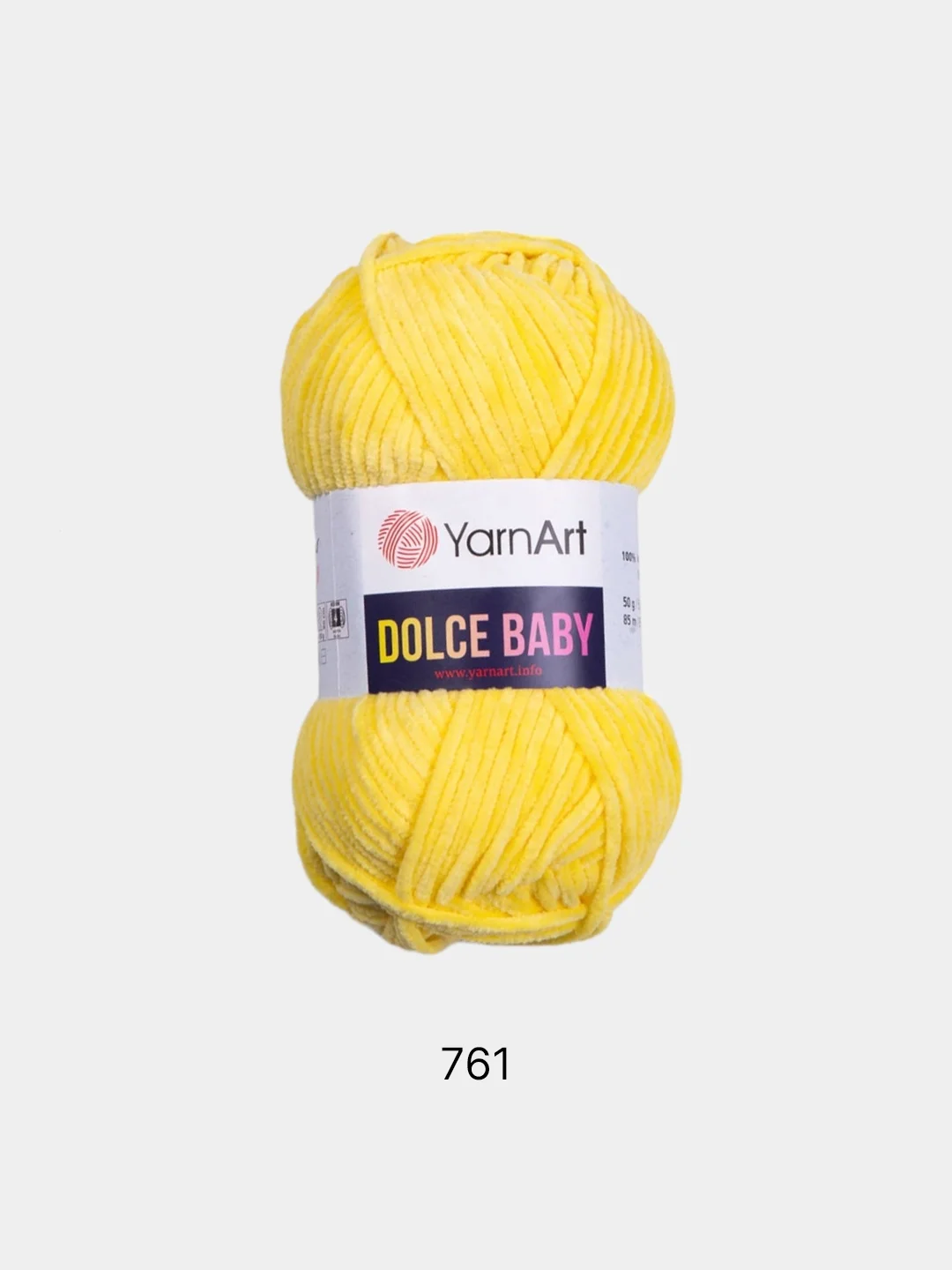 Желтый пряжа плюшевая YarnArt Dolce Baby, 50 г, 85 м