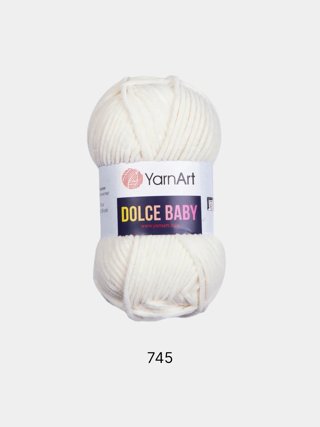 Молочный пряжа плюшевая YarnArt Dolce Baby, 50 г, 85 м