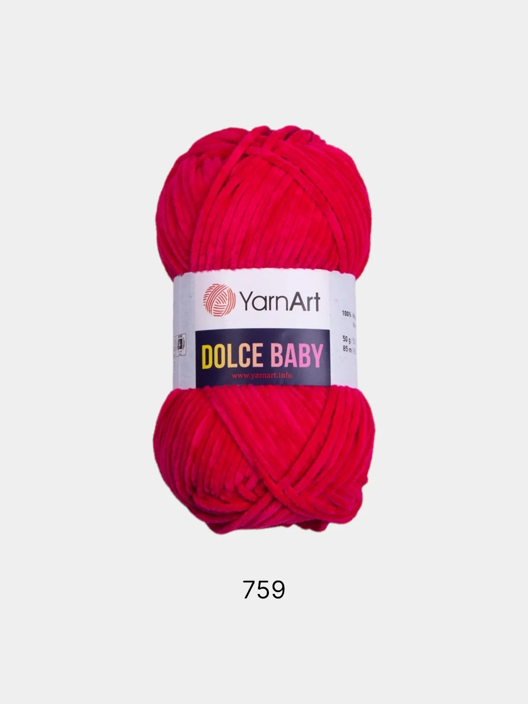 Фуксия пряжа плюшевая YarnArt Dolce Baby, 50 г, 85 м