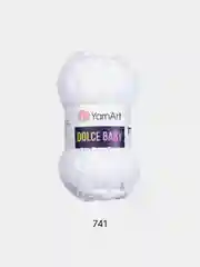 Белый пряжа плюшевая YarnArt Dolce Baby, 50 г, 85 м