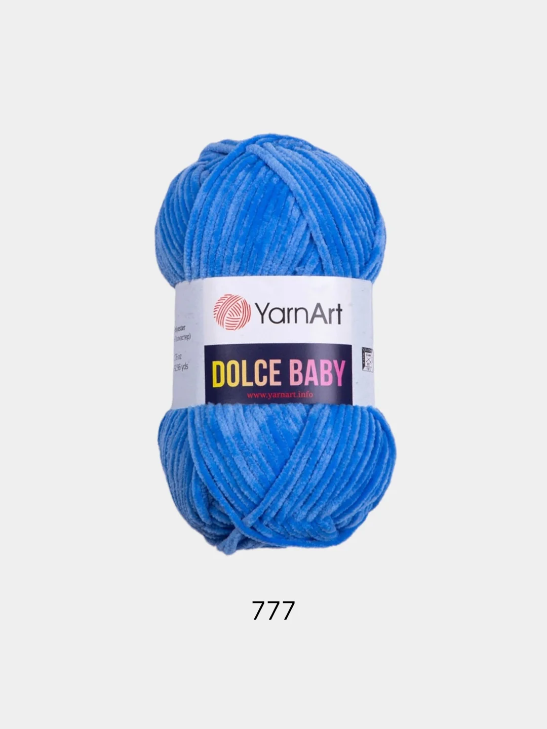 Лазурный пряжа плюшевая YarnArt Dolce Baby, 50 г, 85 м