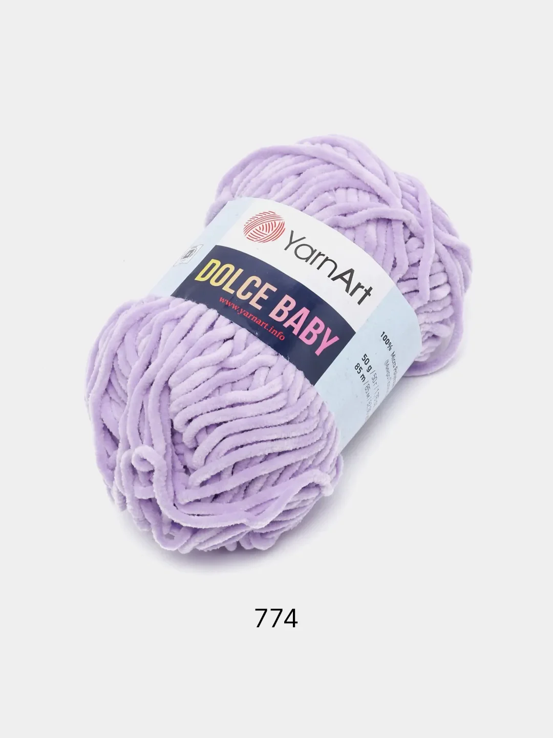 Лавандовый пряжа плюшевая YarnArt Dolce Baby, 50 г, 85 м