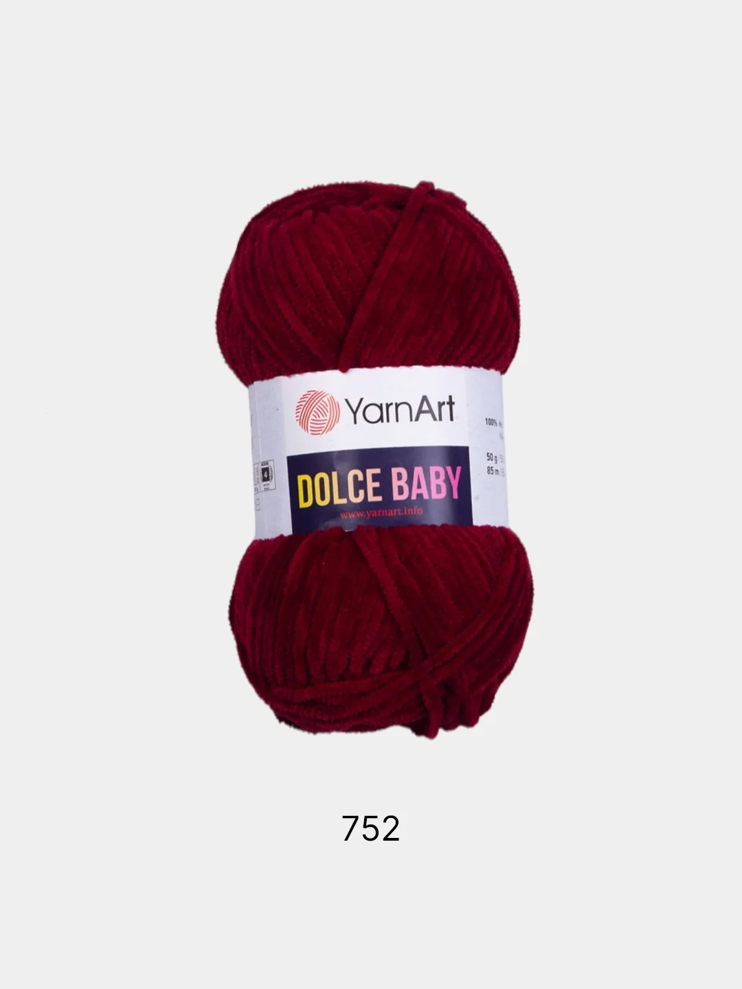 Марсала пряжа плюшевая YarnArt Dolce Baby, 50 г, 85 м