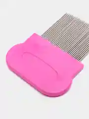 Фиолетовый расческа-гребень для собак и кошек от блох, щетка от педикулеза и вычесывания гнид и вшей