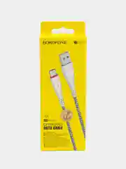 Белый usb-кабель для телефона BOROFONE BX25,100 Type-C быстрая зарядка 3A Samsung poco тайп си
