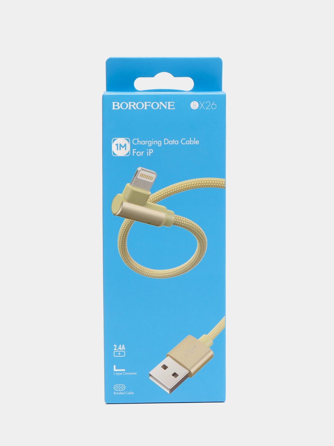 USB-кабель BOROFONE BX26 для iphone Lightning ios быстрая зарядка,угол 90  градусов,для игр купить по цене 229 ₽ в интернет-магазине Магнит Маркет