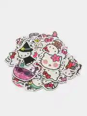 Наклейки стикеры для девочек Hello Kitty, 50 штук