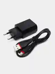 Черный сетевое зарядное устройство Borofone BA20A,1xUSB, до 2.1А, с кабелем Micro-USB, для Android