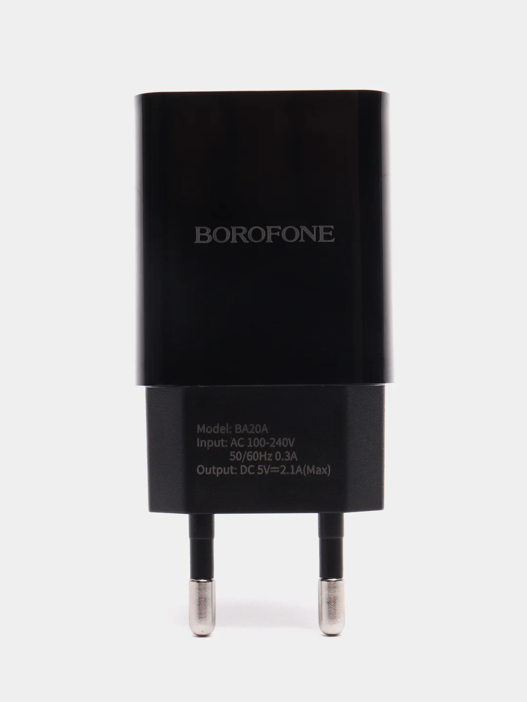 Черный сетевое зарядное устройство Borofone BA20A,1xUSB, до 2.1А, с кабелем Micro-USB, для Android