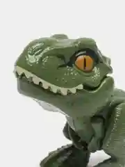 Тёмно-зелёный динозавр T-Rex в яйце, с подвижной челюстью и конечностями