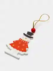 Красный новогодняя ёлочная игрушка из дерева, Подвеска - украшение на ёлку