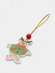 Коричневый новогодняя ёлочная игрушка из дерева, Подвеска - украшение на ёлку