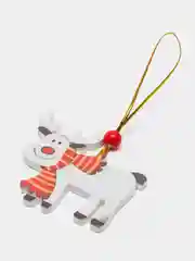 Серый новогодняя ёлочная игрушка из дерева, Подвеска - украшение на ёлку