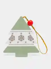 Коралловый меланж новогодняя ёлочная игрушка из дерева, Подвеска - украшение на ёлку