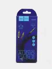 Серый металлик аудиокабель Hoco UPA 10, AUX 3.5 mm, 1.5 м, 2RCA-тюльпаны