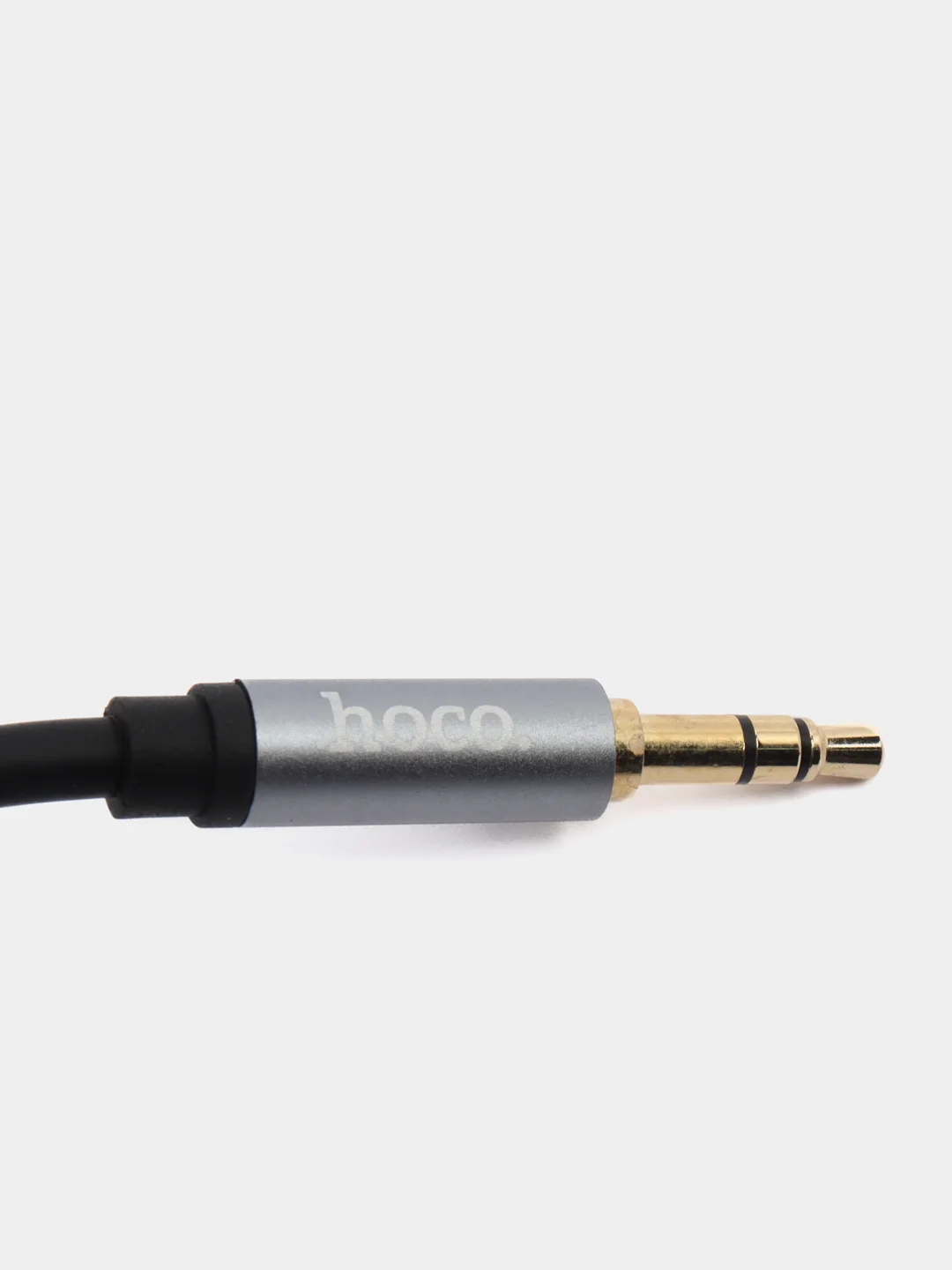 Серый металлик аудиокабель Hoco UPA 10, AUX 3.5 mm, 1.5 м, 2RCA-тюльпаны