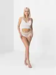 Белый кружевной комплект женского нижнего белья