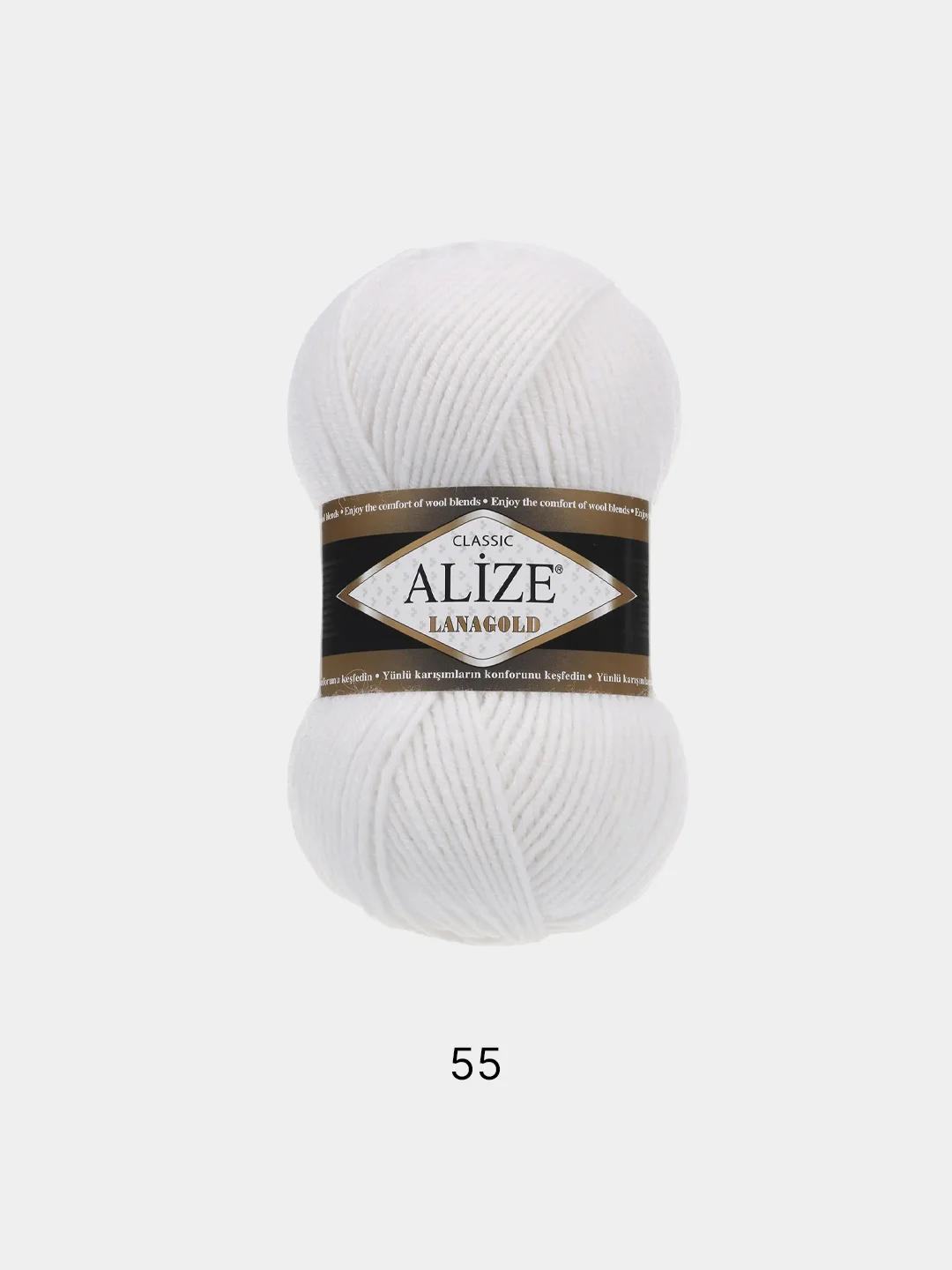 Белый пряжа Alize Lanagold, 240 м
