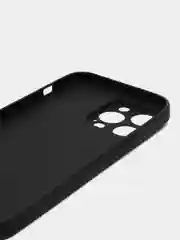 Черный чехол iPhone 11, 12, 13 Pro Max, 14 Plus, твердый пластиковый глянцевый под стекло