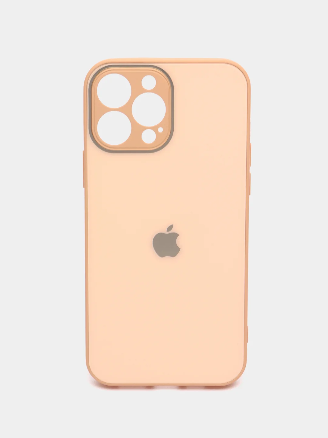 Пудровый чехол iPhone 11, 12, 13 Pro Max, 14 Plus, твердый пластиковый глянцевый под стекло