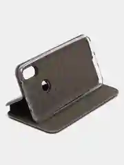 Серебряный чехол книжка Xiaomi Redmi Note 6 Pro (Сяоми Редми Нот 6 Про)