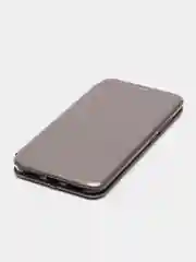 Серебряный чехол книжка Xiaomi Redmi Note 6 Pro (Сяоми Редми Нот 6 Про)