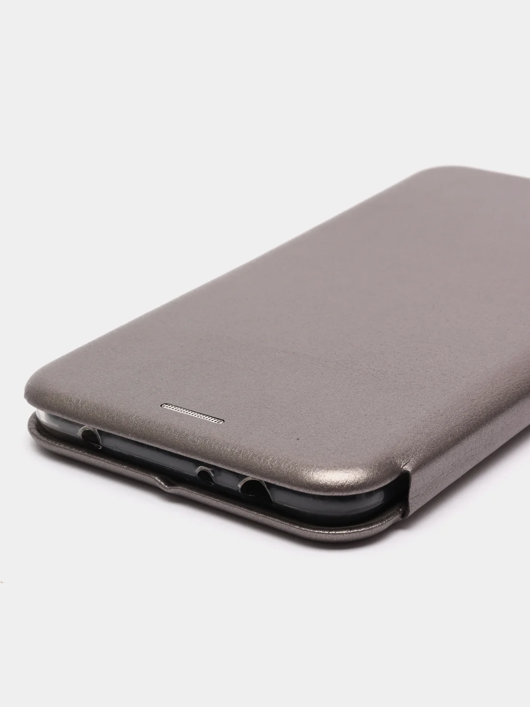 Серебряный чехол книжка Xiaomi Redmi Note 6 Pro (Сяоми Редми Нот 6 Про)
