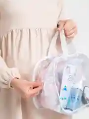 Сумка в роддом прозрачная, влагостойкая, комплект 2 шт., белый