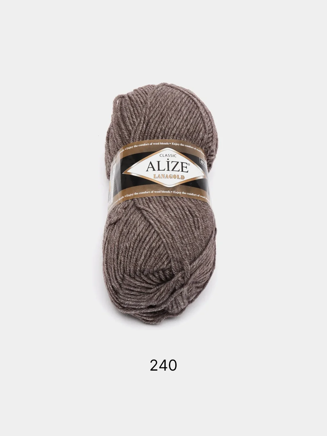 Коричневый пряжа Alize Lanagold, 240 м