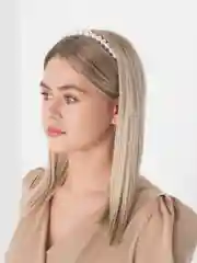 Ободок жемчужный белый