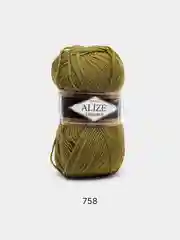 Оливковый пряжа Alize Lanagold, 240 м