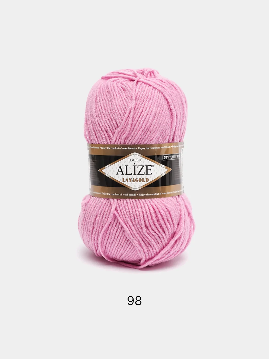 Розовый пряжа Alize Lanagold, 240 м