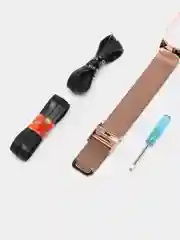 Золотой фирменный металлический ремешок для Xiaomi Mi band 3, 4, 5, 6