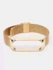 Золотой фирменный металлический ремешок для Xiaomi Mi band 3, 4, 5, 6