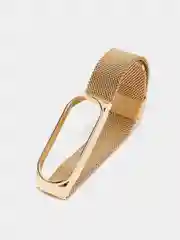 Золотой фирменный металлический ремешок для Xiaomi Mi band 3, 4, 5, 6