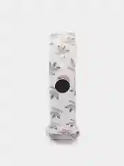 Бирюзовый силиконовый ремешок с принтом для Xiaomi Mi Band 7 / 3 / 4 / 5 / 6