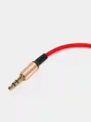 Аметистовый кабель AUX jack 3.5мм витой угловой аукс