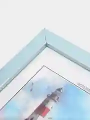 Лазурный фоторамка со стеклом, 10 x 15, А6, пластиковая